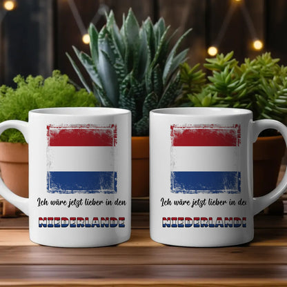 Kaffetasse Wäre jetzt lieber in Niederlande Tasse Lustig