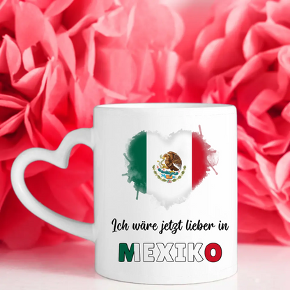 Kaffetasse Wäre jetzt lieber in Mexiko Tasse Lustig