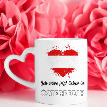 Kaffetasse Wäre jetzt lieber in Österreich Tasse Lustig