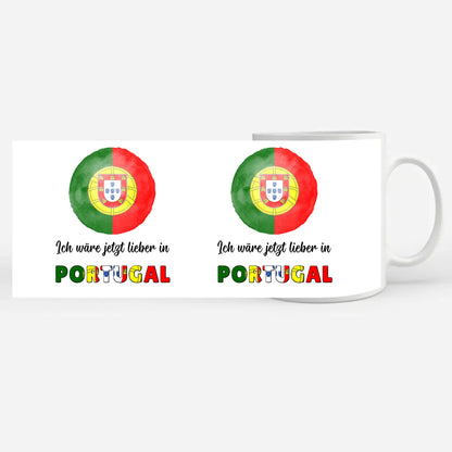 Kaffetasse Wäre jetzt lieber in Portugal Tasse Lustig