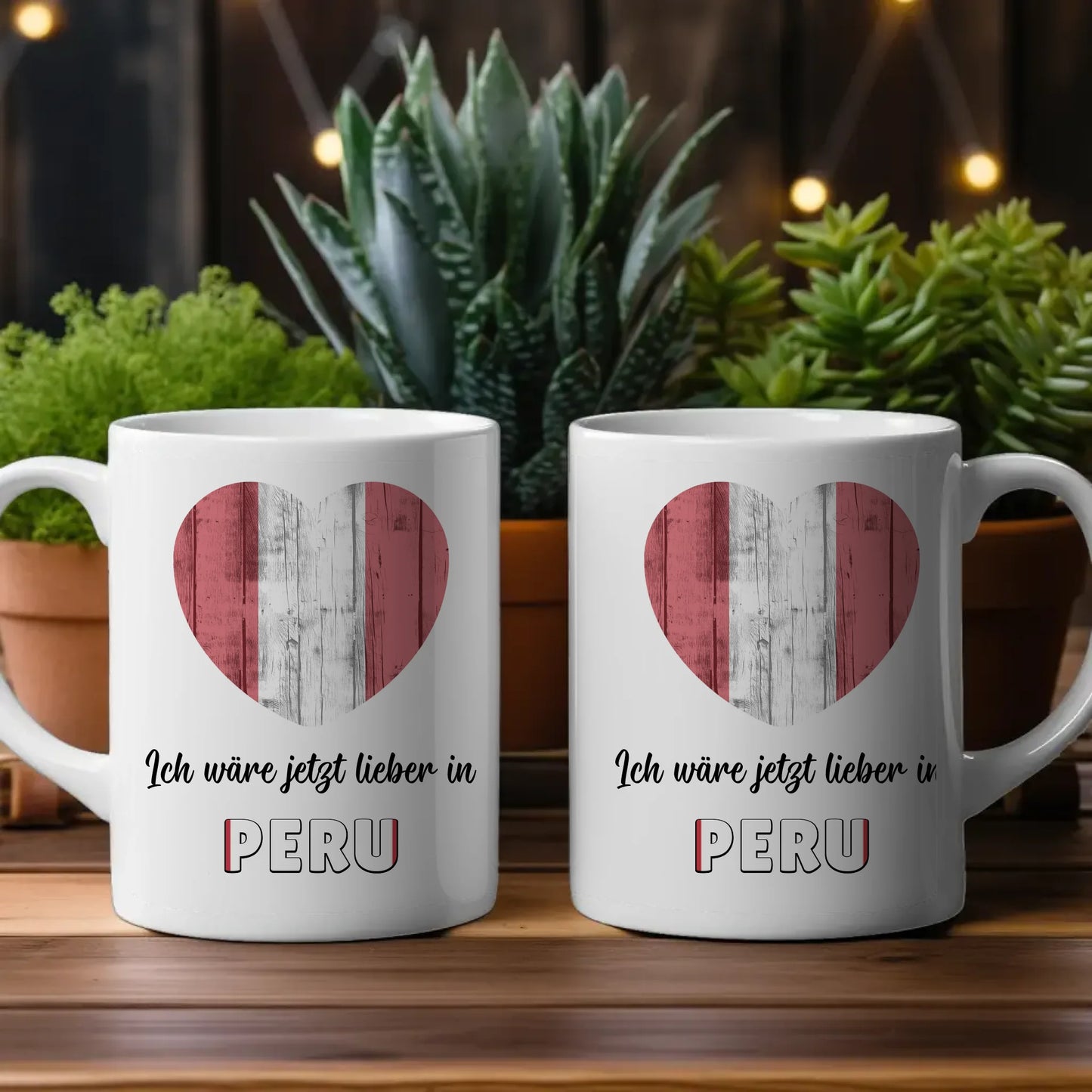 Kaffetasse Wäre jetzt lieber in Peru Tasse Lustig