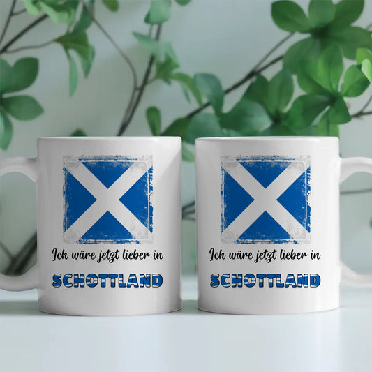 Kaffetasse Wäre jetzt lieber in Schottland Tasse Lustig