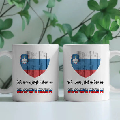 Kaffetasse Wäre jetzt lieber in Slowenien Tasse Lustig