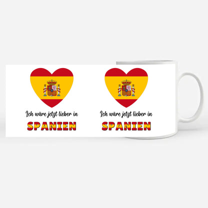 Kaffetasse Wäre jetzt lieber in Spanien Tasse Lustig