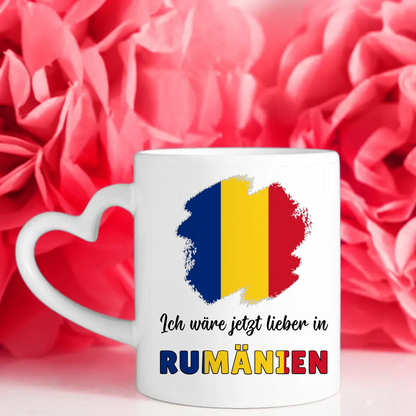 Kaffetasse Wäre jetzt lieber in Rumänien Tasse Lustig