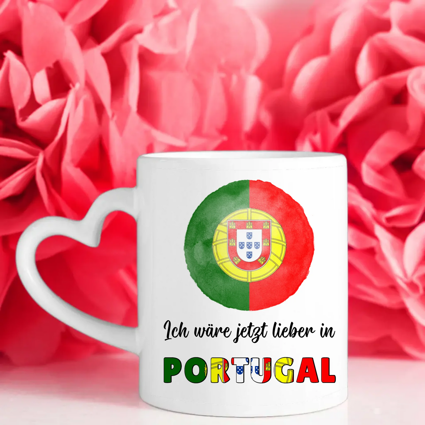 Kaffetasse Wäre jetzt lieber in Portugal Tasse Lustig