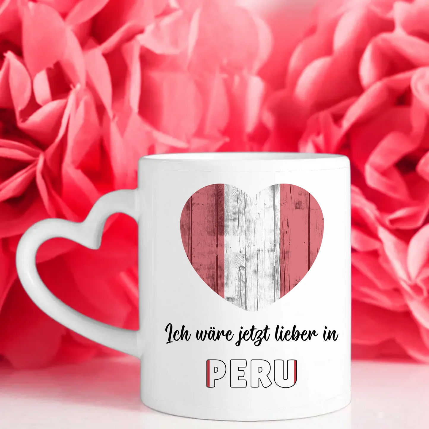 Kaffetasse Wäre jetzt lieber in Peru Tasse Lustig