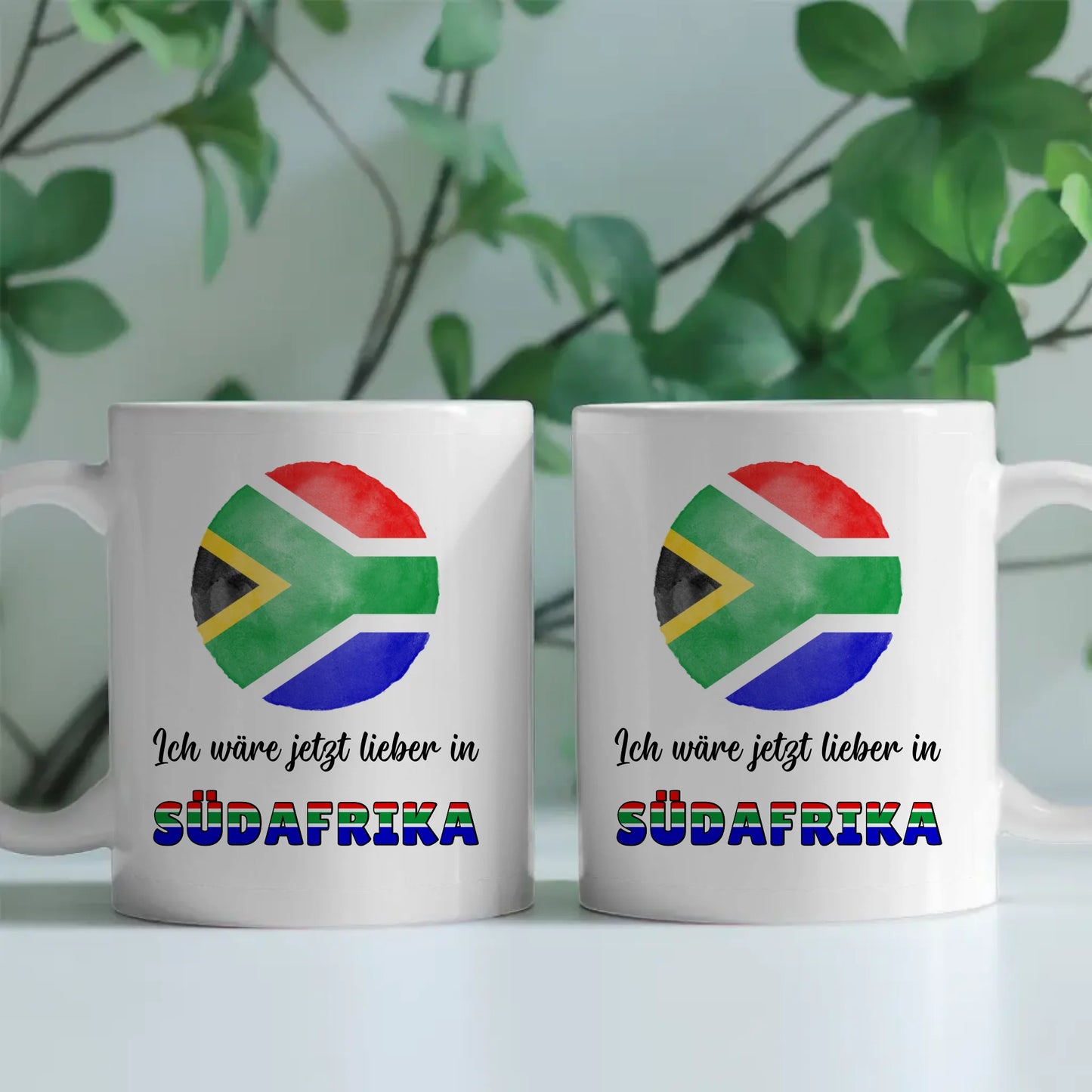 Kaffetasse Wäre jetzt lieber in Südafrika Tasse Lustig