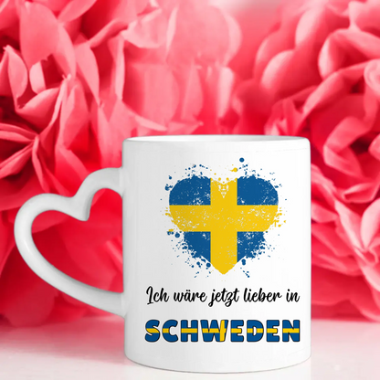 Kaffetasse Wäre jetzt lieber in Schweden Tasse Lustig