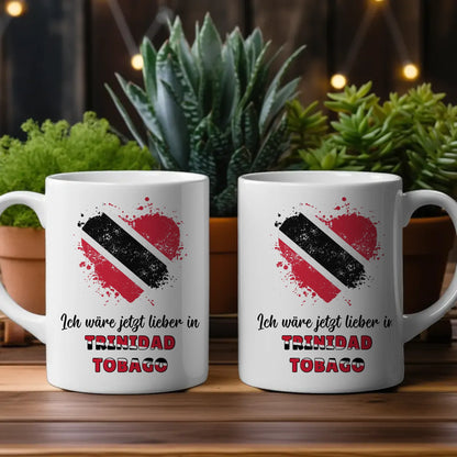 Kaffetasse Wäre jetzt lieber in Trinidad Tobago Tasse Lustig