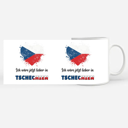Kaffetasse Wäre jetzt lieber in Tschechien Tasse Lustig