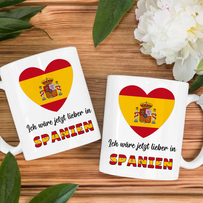 Kaffetasse Wäre jetzt lieber in Spanien Tasse Lustig