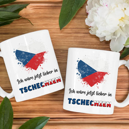 Kaffetasse Wäre jetzt lieber in Tschechien Tasse Lustig