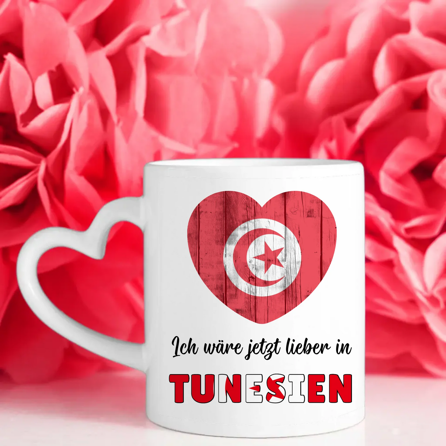 Kaffetasse Wäre jetzt lieber in Tunesien Tasse Lustig