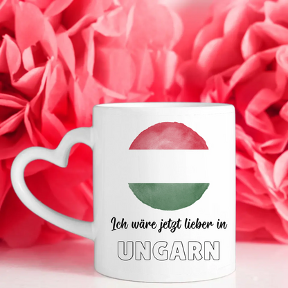 Kaffetasse Wäre jetzt lieber in Ungarn Tasse Lustig