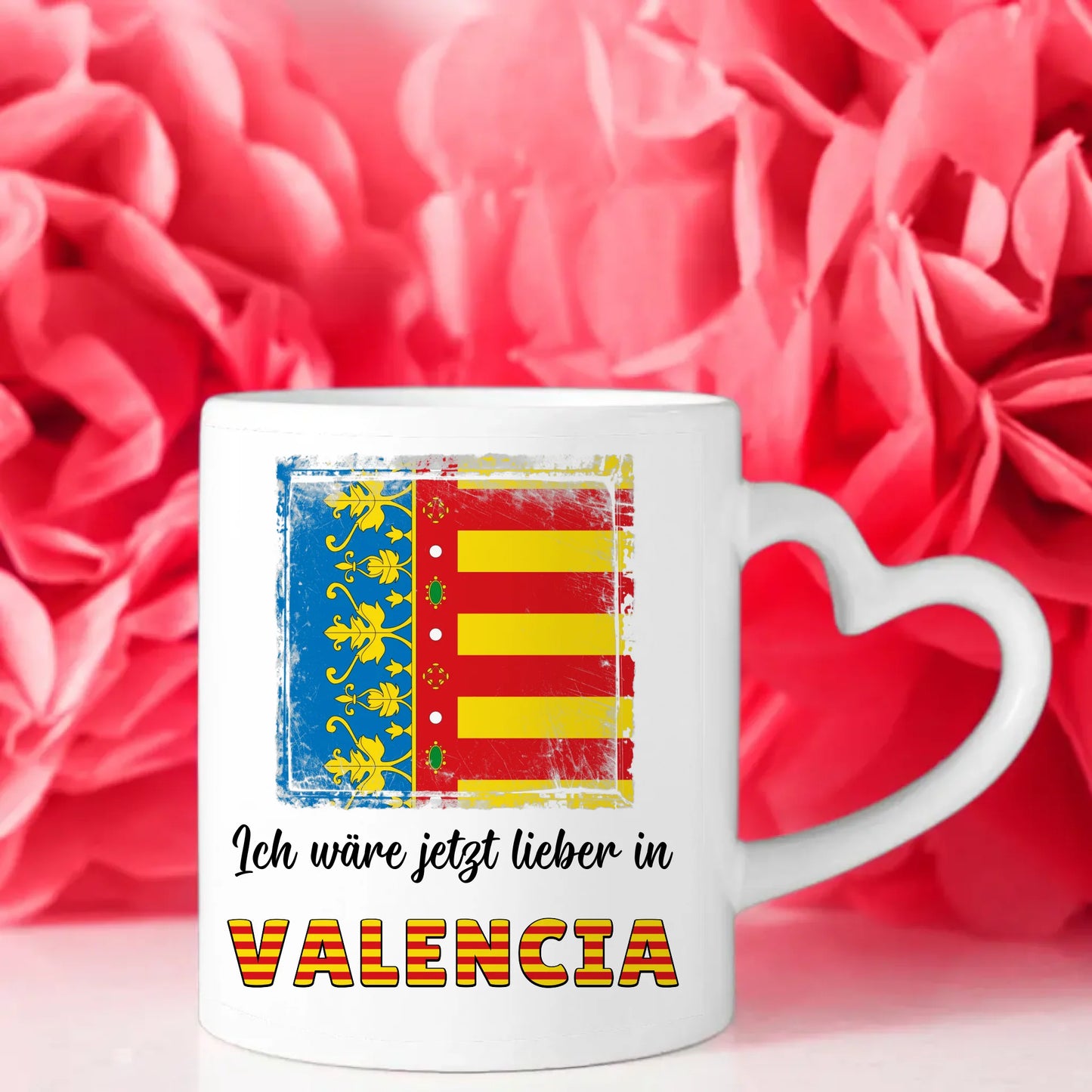 Kaffetasse Wäre jetzt lieber in Valencia Tasse Lustig