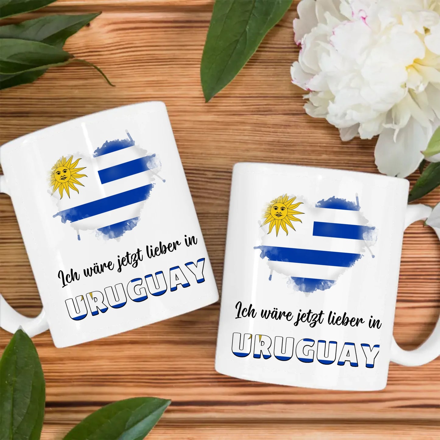 Kaffetasse Wäre jetzt lieber in Uruguay Tasse Lustig