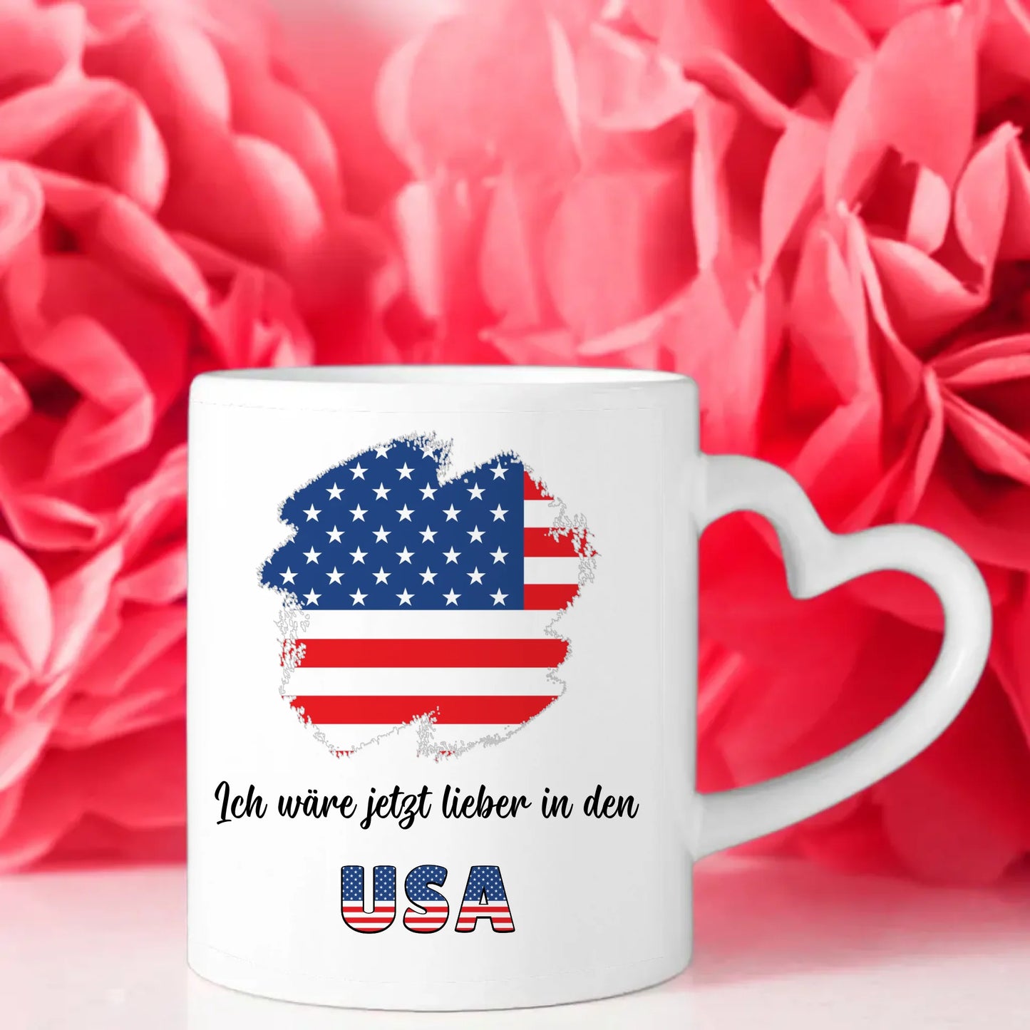 Kaffetasse Wäre jetzt lieber in USA Tasse Lustig