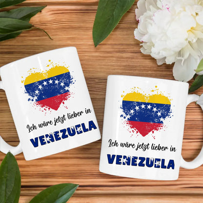Kaffetasse Wäre jetzt lieber in Venezuela Tasse Lustig