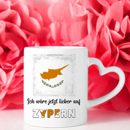 Kaffetasse Wäre jetzt lieber in Zypern Tasse Lustig