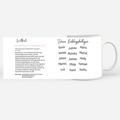 Geschenk Tasse Definition Weltbeste Medizinische Fachangestellte Abschied
