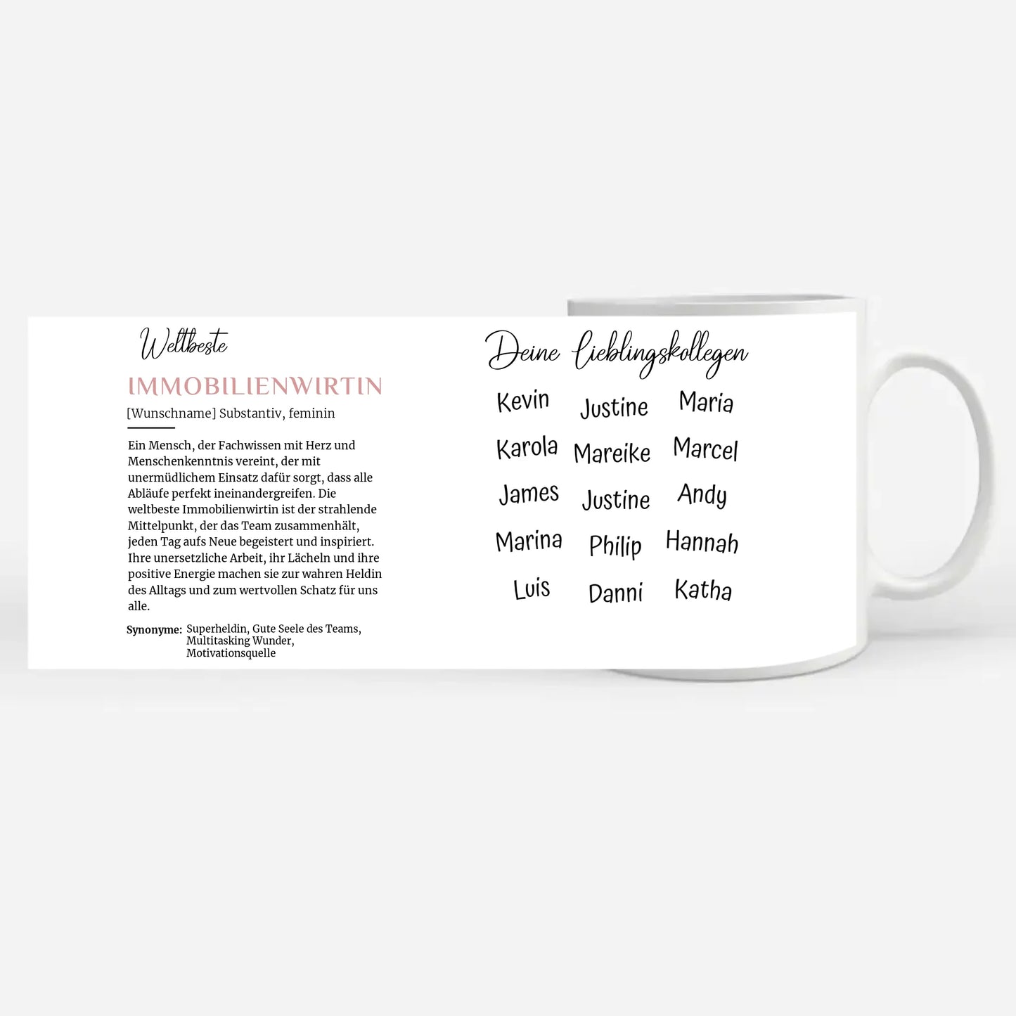 Berufe Tasse personalisiert Definition Weltbeste Immobilienwirtin Abschied Jubiläum