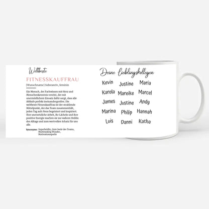 Fitnesskauffrau Tassen Geschenk Definition Fitnesskauffrau Abschied