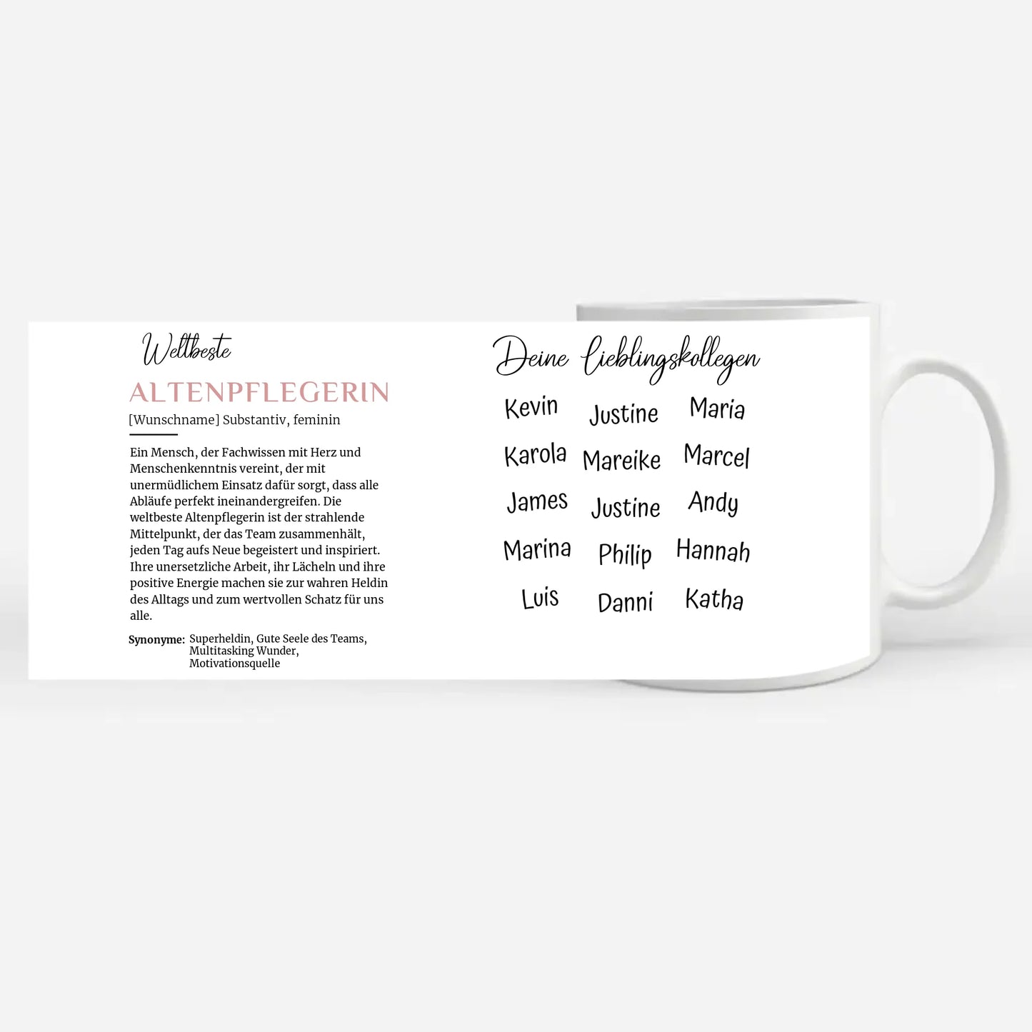 Berufe Tasse personalisiert Definition Weltbeste Altenpflegerin Abschied