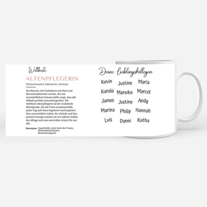 Berufe Tasse personalisiert Definition Weltbeste Altenpflegerin Abschied