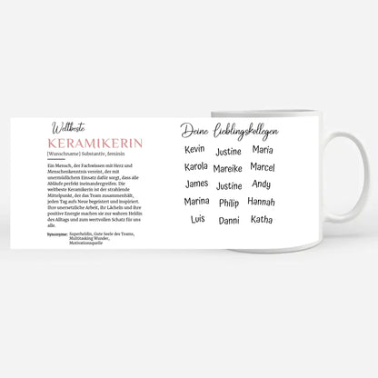 Geschenk Tasse Definition Weltbeste Keramikerin Abschied Jubiläum