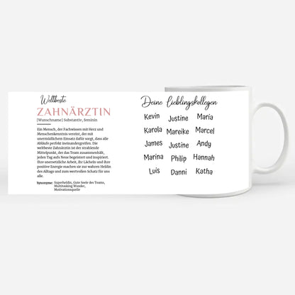 Zahnärztin Tassen Geschenk Definition Zahnärztin Abschiedsgeschenk