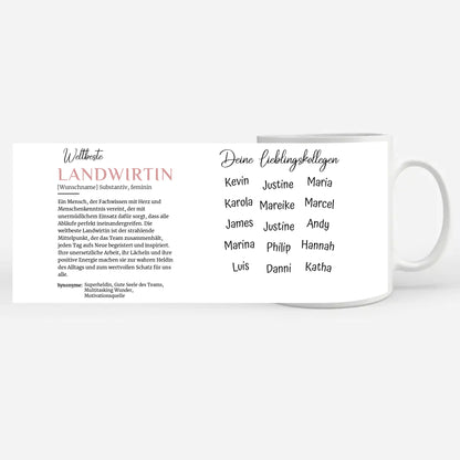 Geschenk Tasse Definition Weltbeste Landwirtin Abschied Jubiläum