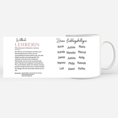 Lehrerin Tasse Geschenk Definition Lehrerin Abschied