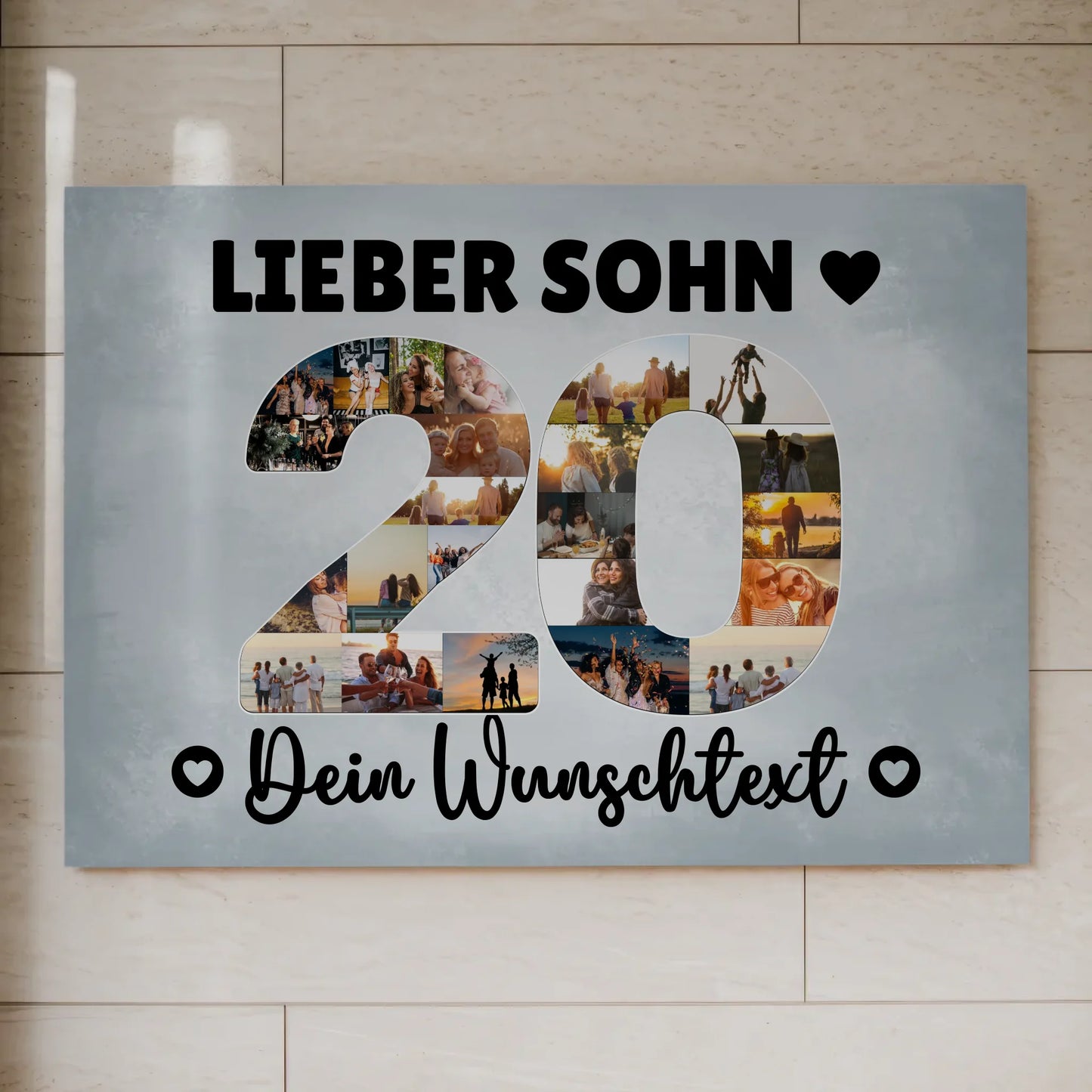 Magnet Wandbild mit Unterschriften 20 Geburtstag Sohn