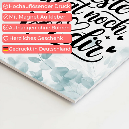 Magnet Poster Spruch Das Beste liegt noch vor dir
