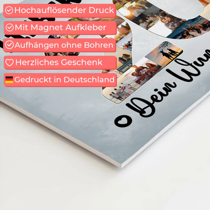 Magnet Wandbild mit Unterschriften 20 Geburtstag Sohn