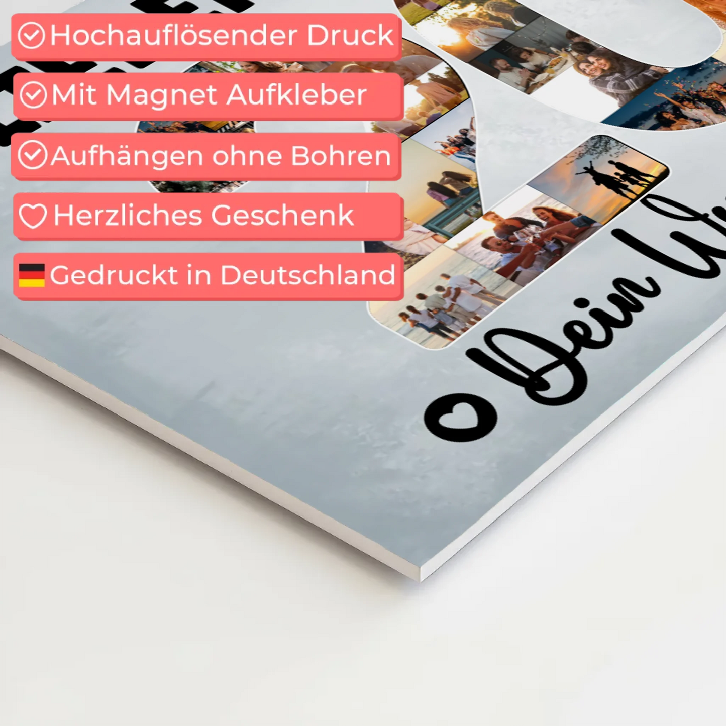 Magnet Wandbild mit Unterschriften 20 Geburtstag Sohn