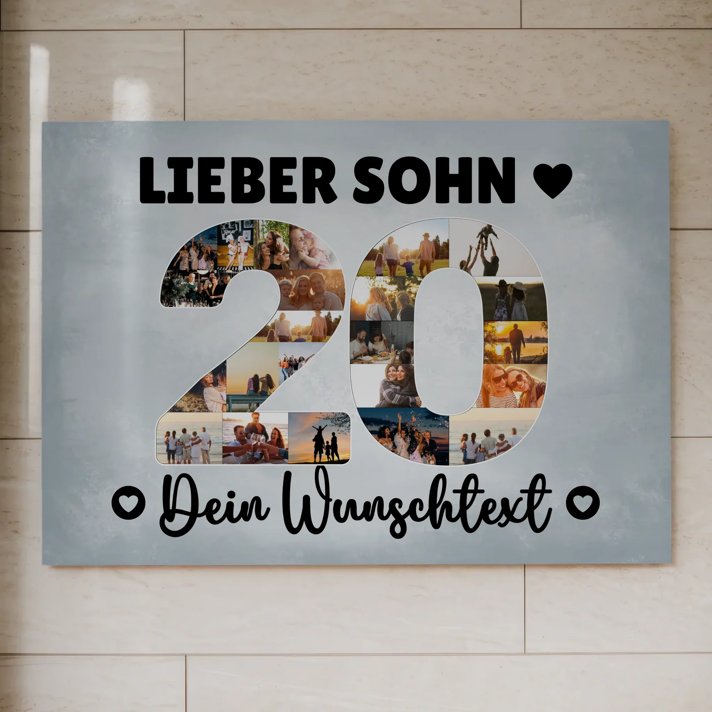 Magnet Wandbild mit Unterschriften 20 Geburtstag Sohn