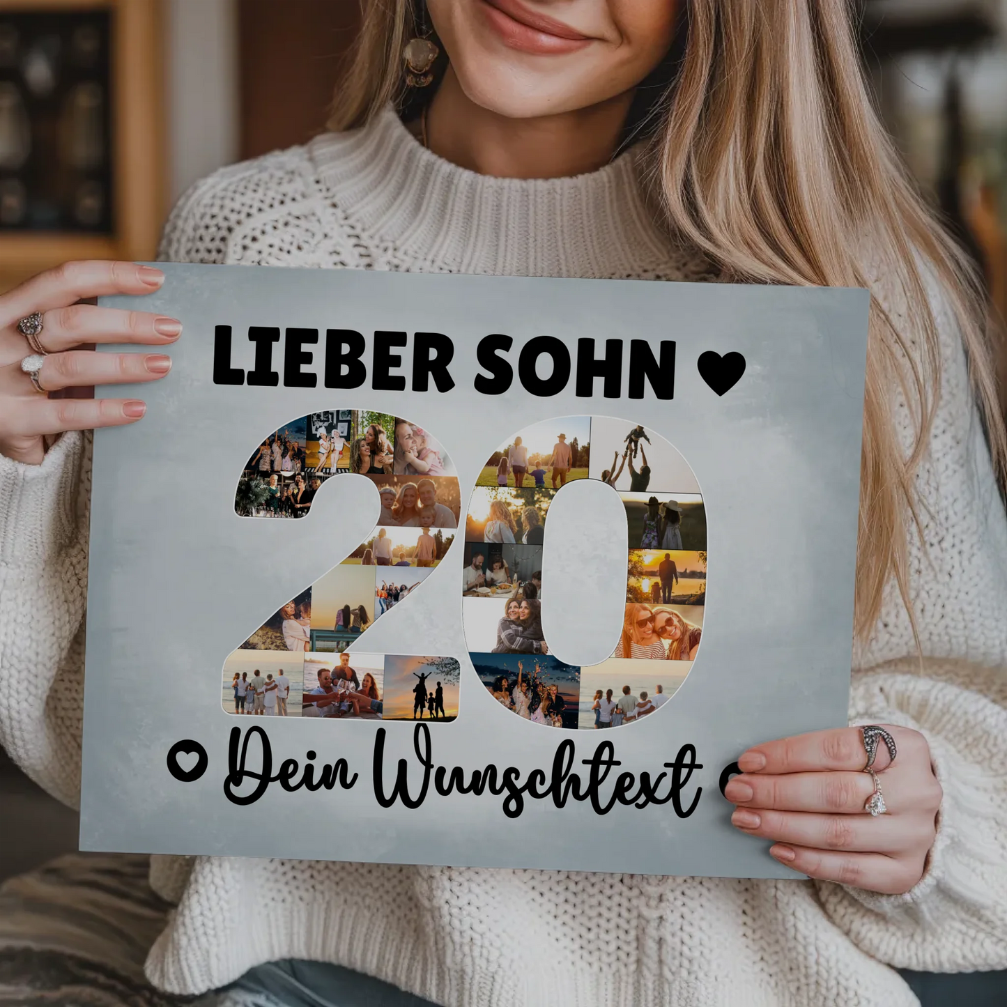 Magnet Wandbild mit Unterschriften 20 Geburtstag Sohn