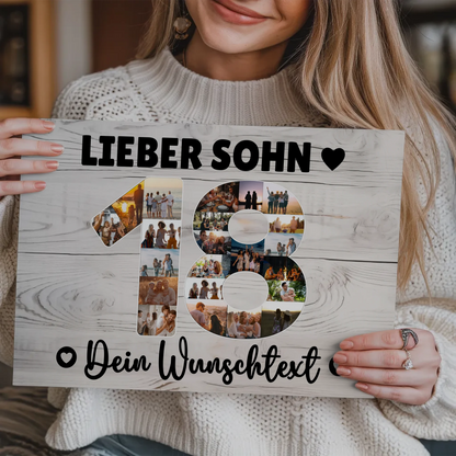 Magnet Poster mit Wunschtext 18 Geburtstag Sohn