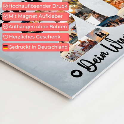 Magnet Wandbild mit Unterschriften 20 Geburtstag Sohn