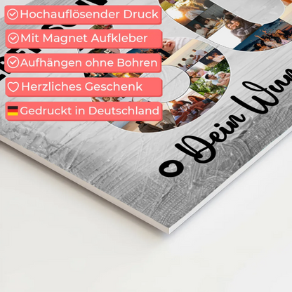 Fotoboard Poster magnetisch mit Wunschtext 60 Geburtstag Schwiegerpapa