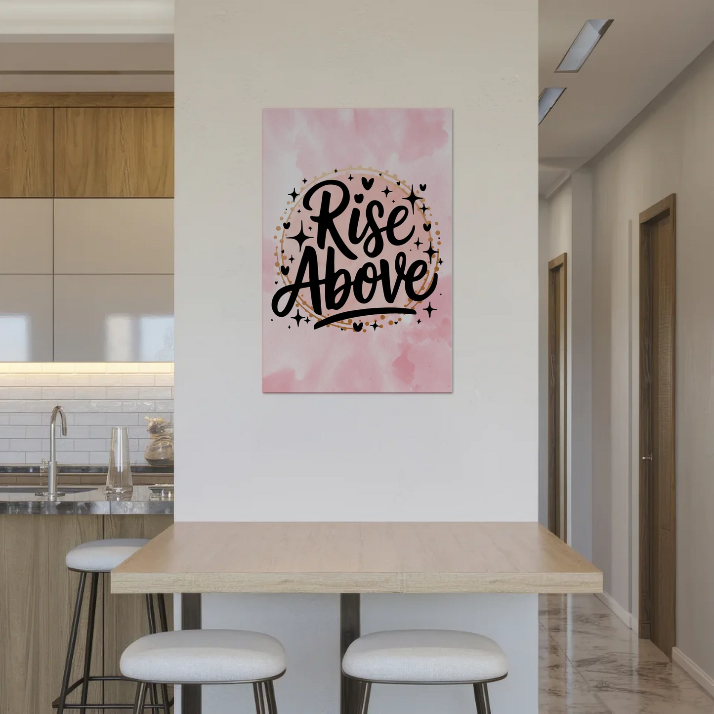 Magnet Poster mit Spruch Rise Above personalisiert