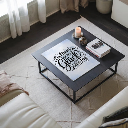 Spruch Fotoboard Magnet Wandbild - Glück für jeden Tag