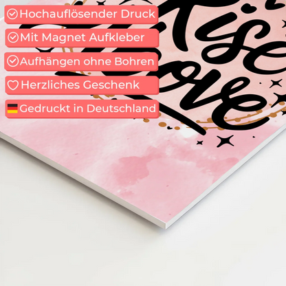 Magnet Poster mit Spruch Rise Above personalisiert