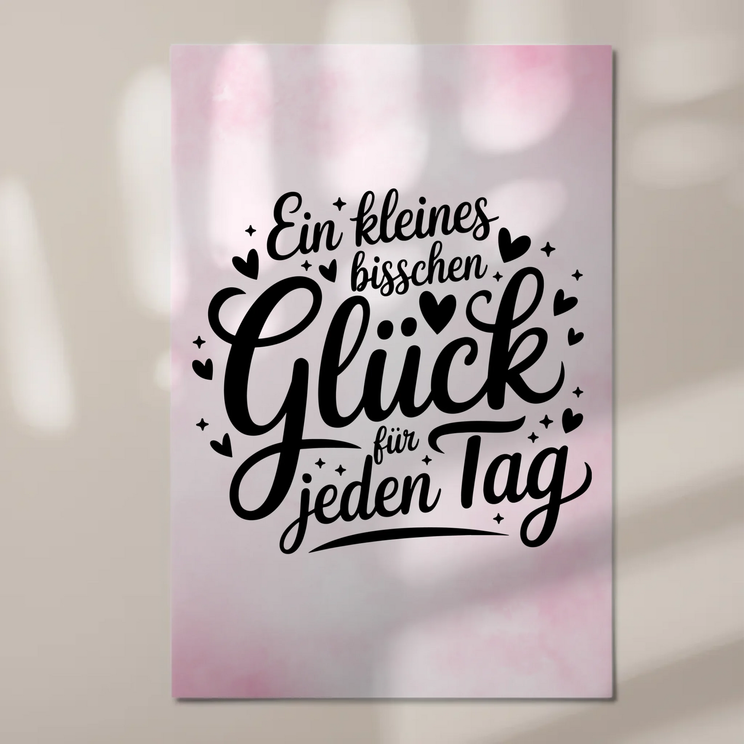 Sprüche Poster Magentisch - Glück für jeden Tag