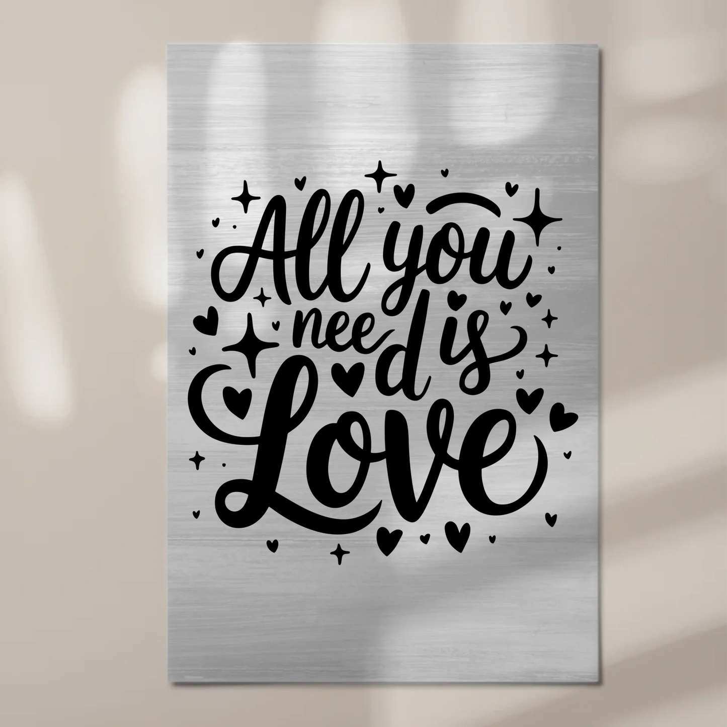 Sprüche Poster Magentisch All You Need Is Love Geschenk