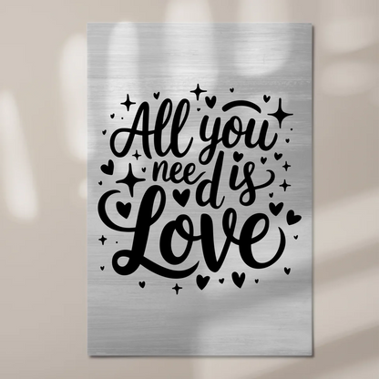 Sprüche Poster Magentisch All You Need Is Love Geschenk
