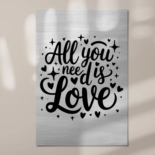Sprüche Poster Magentisch All You Need Is Love Geschenk