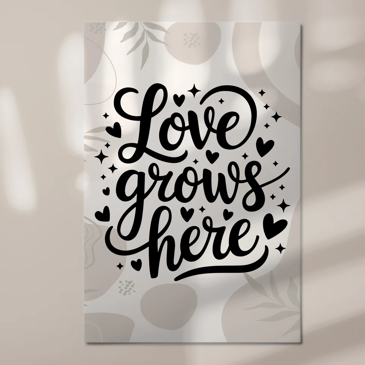 Magnet Poster mit Spruch Love grows here Geschenk